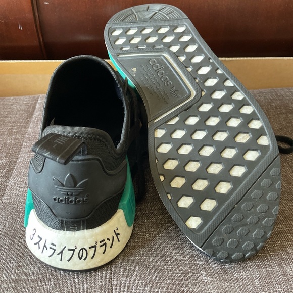 LIKE NEW Adidas Originals NMD_R1 “Japan Heel Glory Green” size 12 mens - Picture 4 of 4